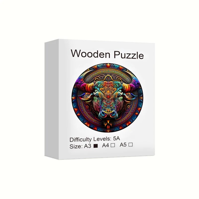 Mosaic Cow Wooden Puzzle