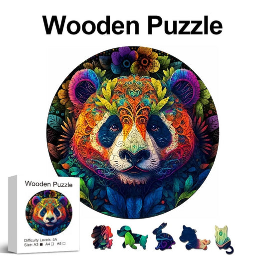 Prismatic Panda Wooden Puzzle