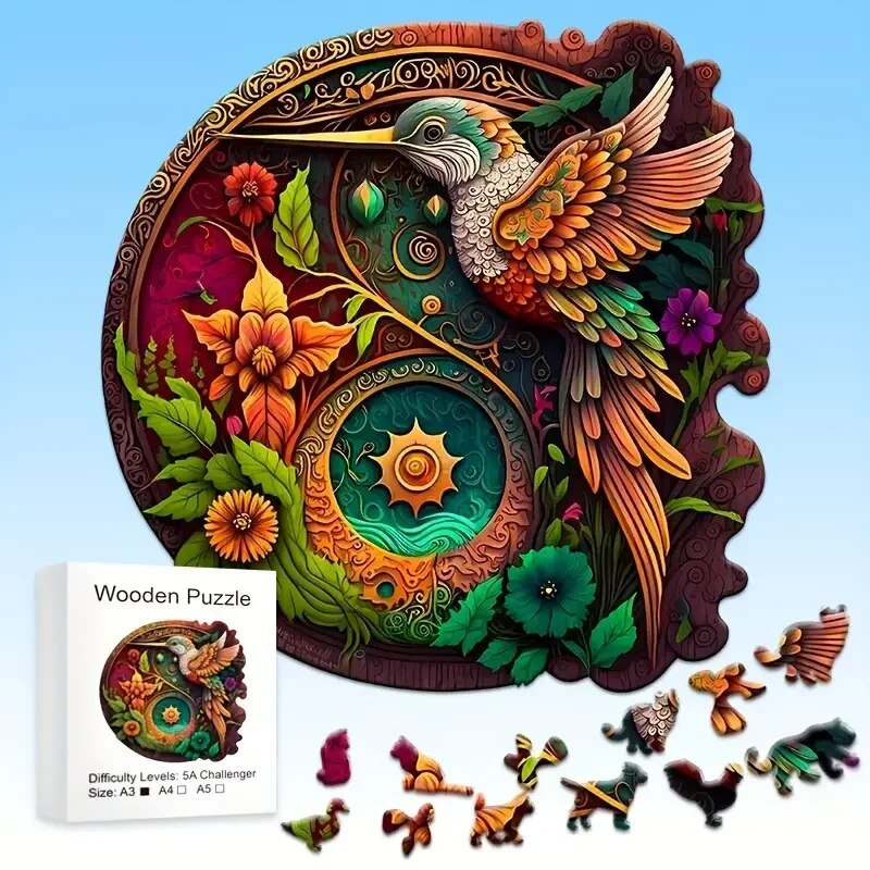 Harmony Hummingbird Wooden Puzzle