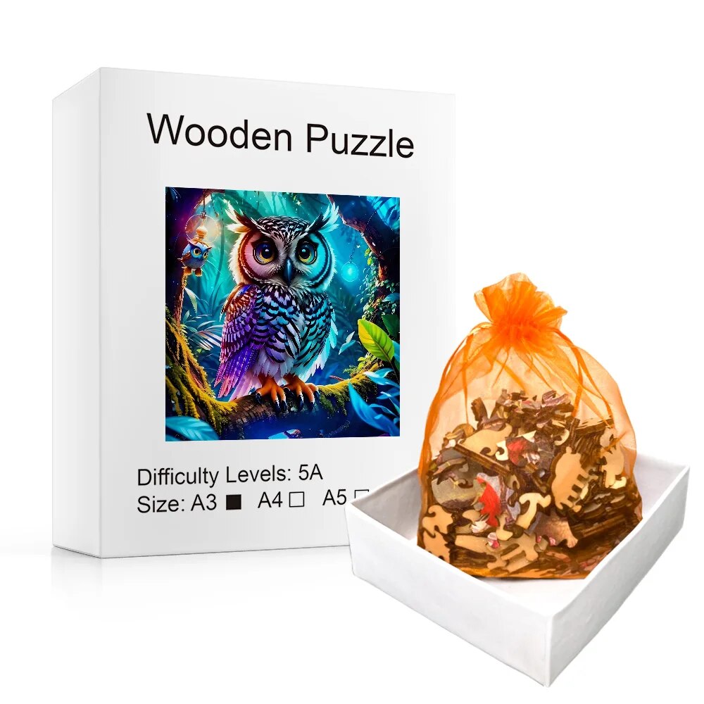 Enchanted Forest Owl Wooden Puzzle