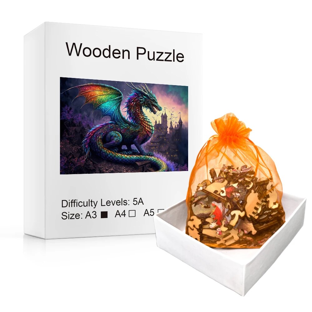 Enchanted Dragon Wooden Puzzle