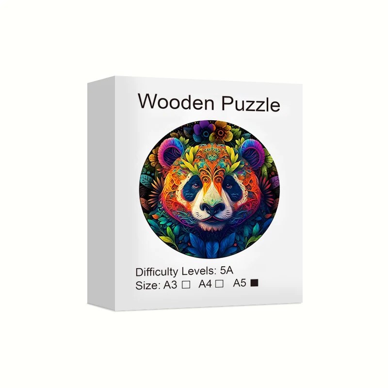 Prismatic Panda Wooden Puzzle