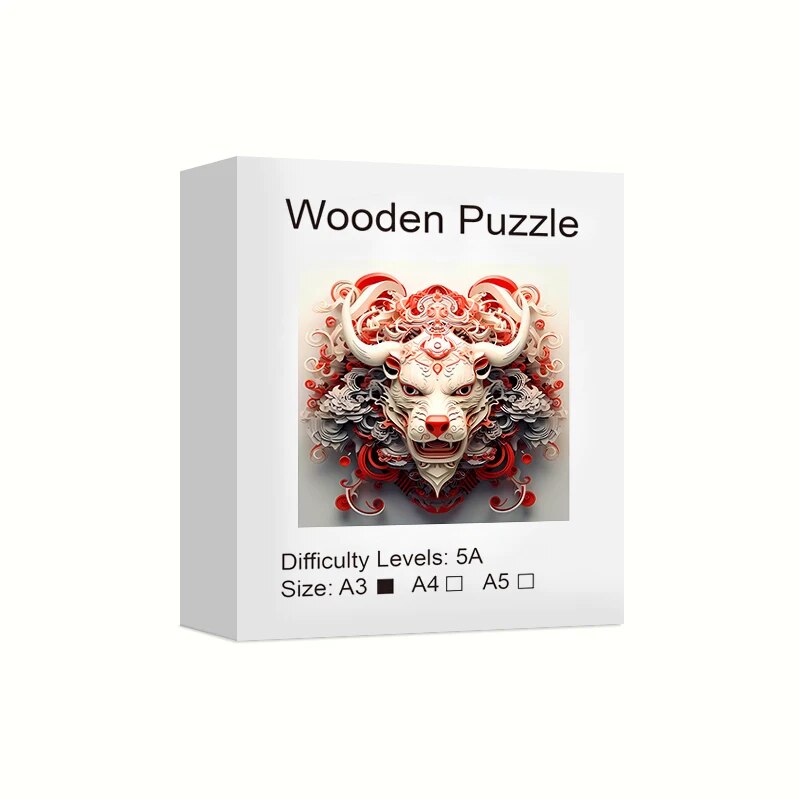 White-red-imperial-chinese-dragon-year-of-the-dragon-wooden-puzzle-A3-size