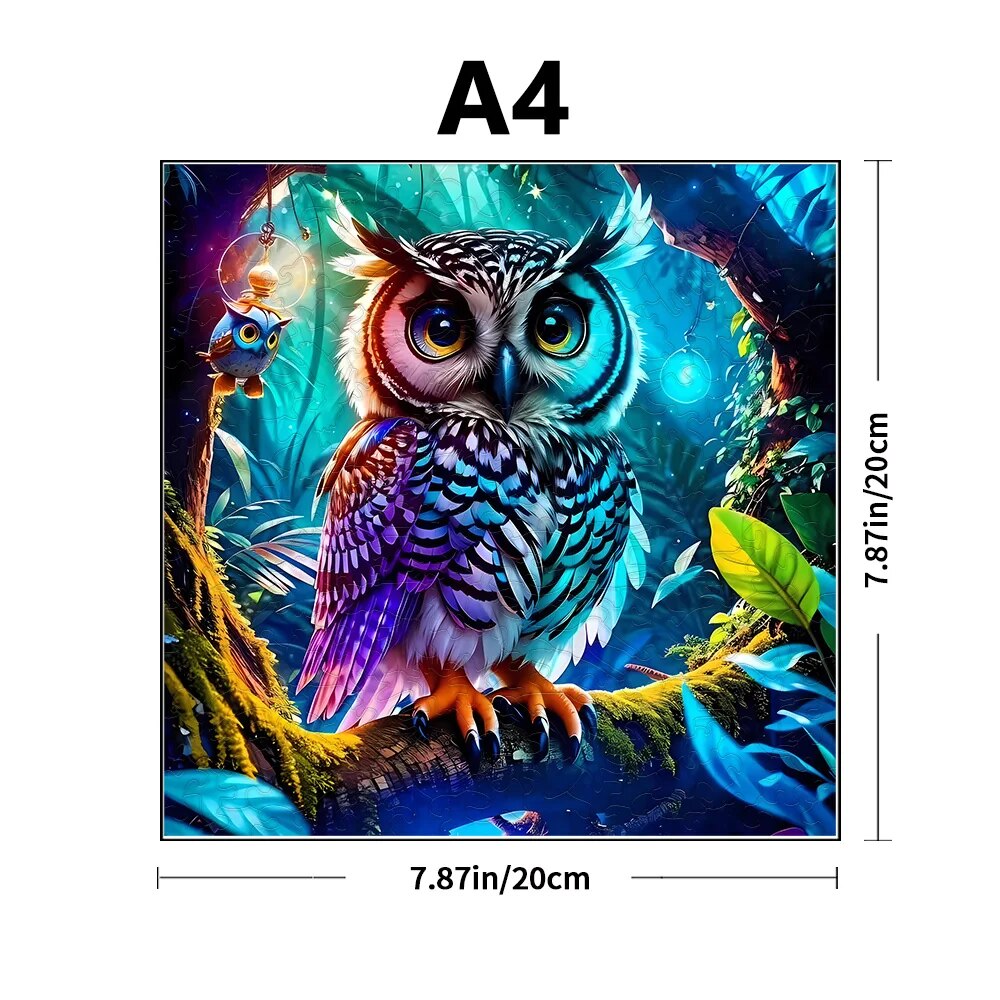 Enchanted Forest Owl Wooden Puzzle