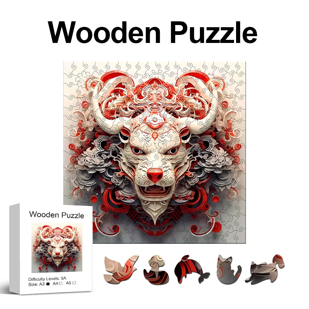 White-red-imperial-chinese-dragon-year-of-the-dragon-wooden-puzzle