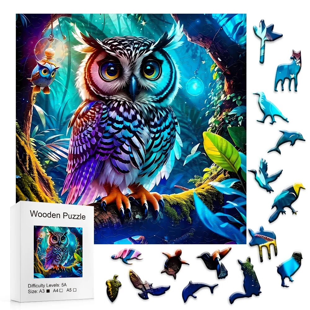 Enchanted Forest Owl Wooden Puzzle